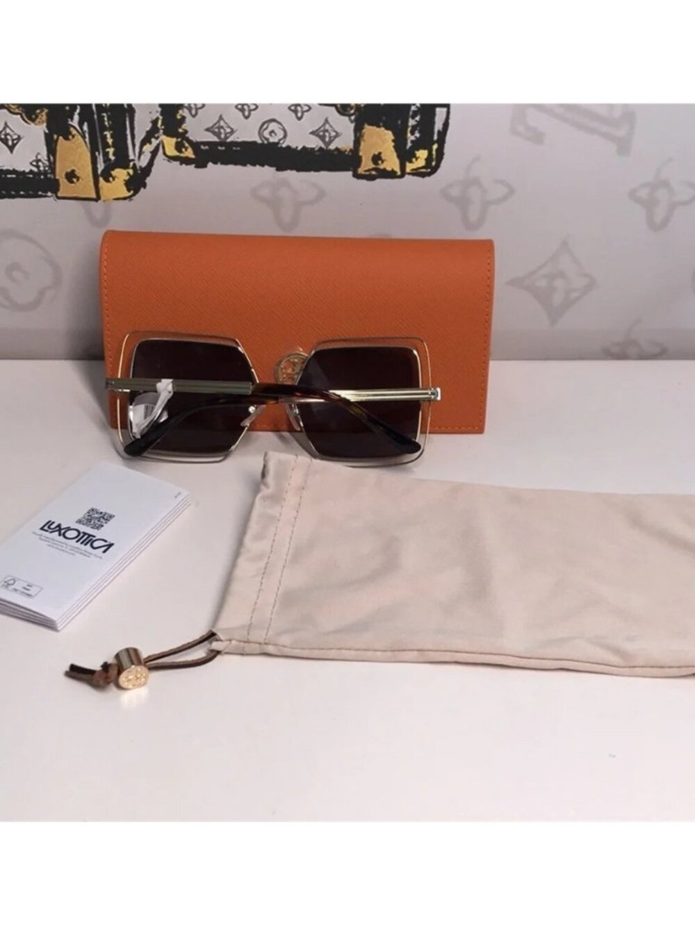 ✨ New Authentic Tory Burch TY6086 55-X Brown & Gold Sunglasses ✨ - Picture 8 of 8